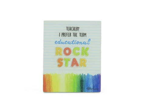 Teacher Rock Star Sentiment Plaque
