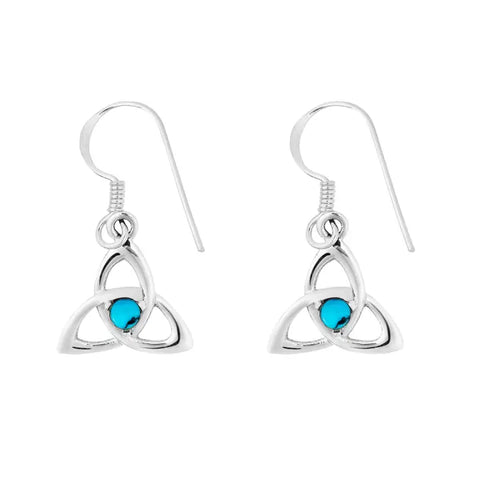 Celtic Turquoise Trinity Knot Earrings