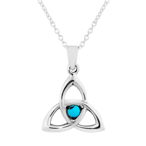 Celtic Turquoise Trinity Knot Necklace