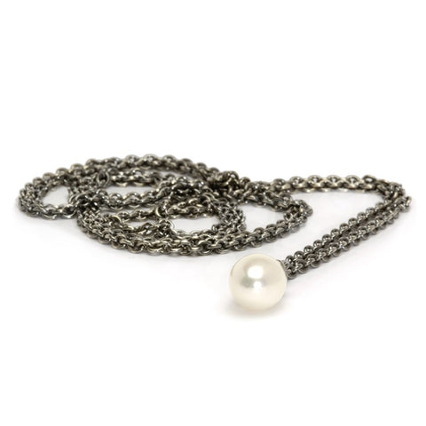 Trollbeads Fantasy Necklace With White Pearl, 90 cm TAGFA-00022