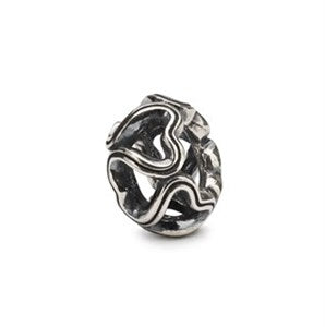 Trollbeads Heart Bond Bead Silver TAGBE-10246