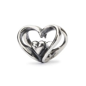 Trollbeads Heart to Heart Bead Silver TAGBE-10202