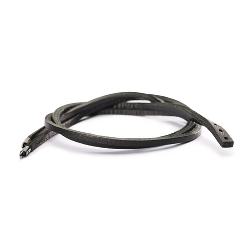 Trollbeads Leather Bracelet Black/Silver, 41 cm TLEBR-00001