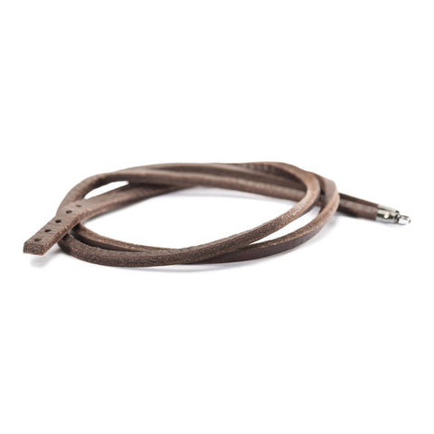 Trollbeads Leather Bracelet Brown/Silver 41 cm TLEBR-00005