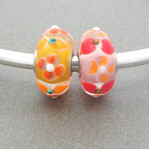 Trollbeads Lemon Petals Unique Duo
