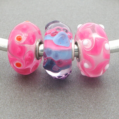 Trollbeads Swirling Paw Prints Unique Trio