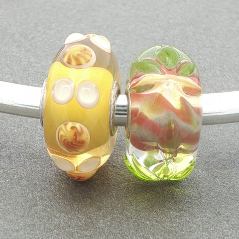 Trollbeads Bubble Leaves Unique Duo