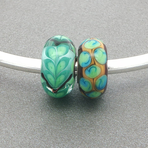 Trollbeads Budding Fern Unique Duo