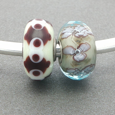 Trollbeads Opaque Wallflower Unique Duo