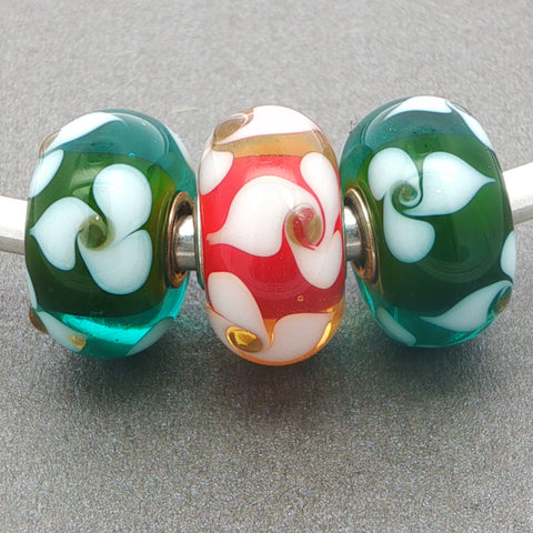 Trollbeads Twirling Petals Unique Trio