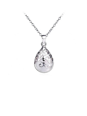 White Moonstone Teardrop Necklace